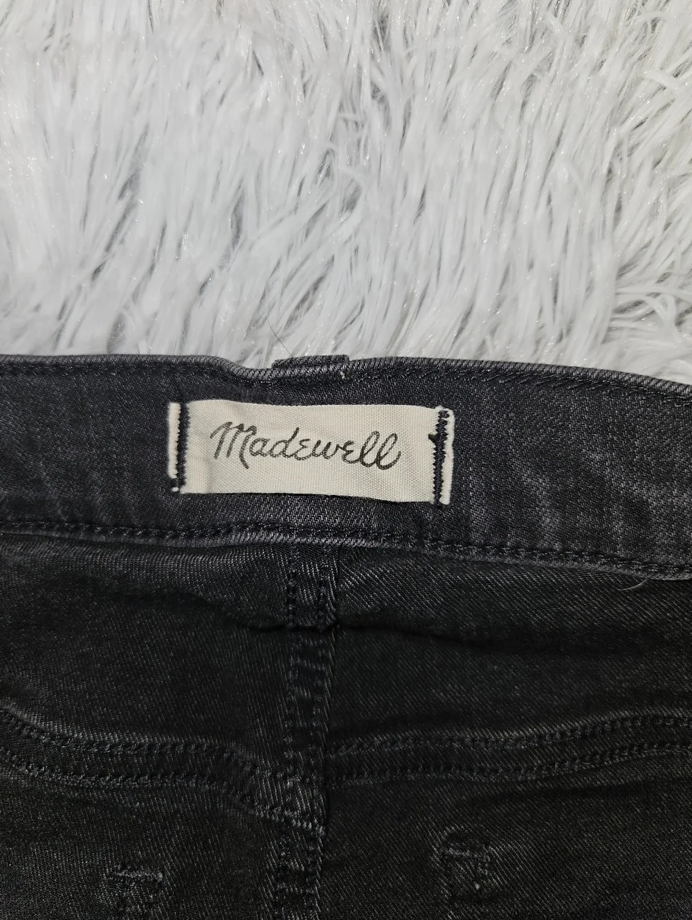 Madewell Roadtripper Skinny Jeans Black Wash Size 29 Tall High Rise Stretch